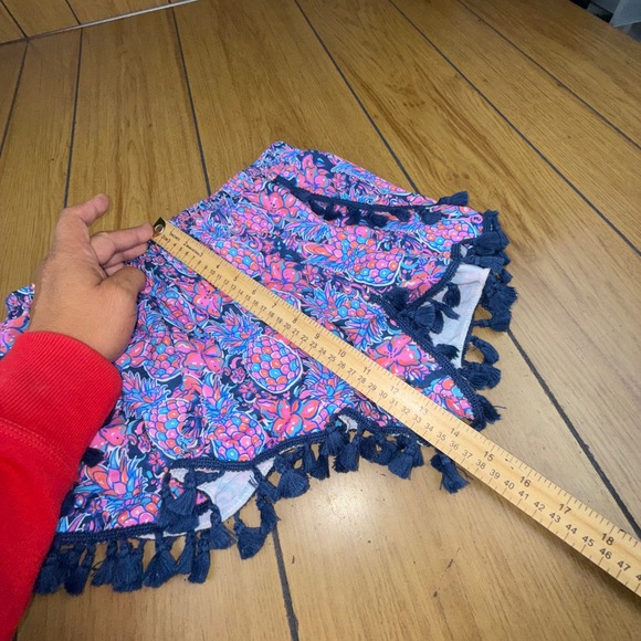 Simply Southern L/XL Pineapple Print Tassel Hem Shorts Elastic Waist Comfy - Picture 11 of 15